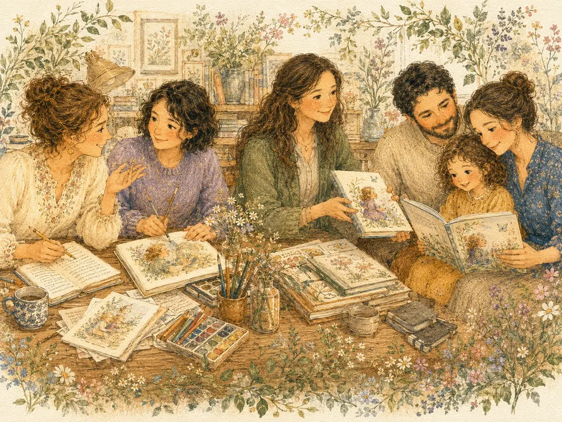 Autrice, illustratrice, editore, professionista e famiglia rappresentano il percorso del libro fino al bambino.
